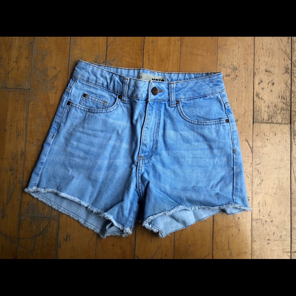 High waisted topshop jean shorts